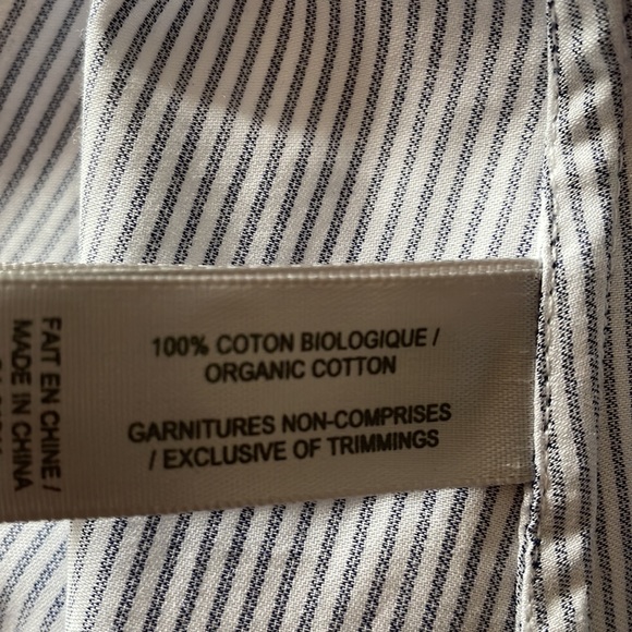 NWT SIMONS Blue stripe button up - Picture 6 of 8